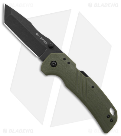 Cold Steel Engage Tanto ATLAS Lock Knife OD Green GFN (3" Black ) 4116SS