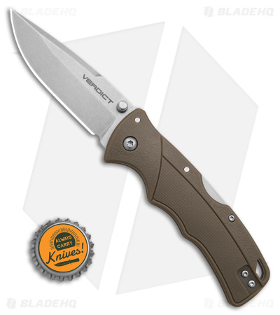 Cold Steel Verdict Tri-Ad Lock Knife Spear Point FDE GFN (3" SW)