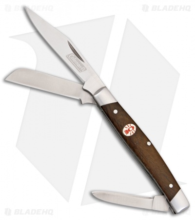 Coleman Camper Slip Joint Pocket Knife 3.25" Brown Wood