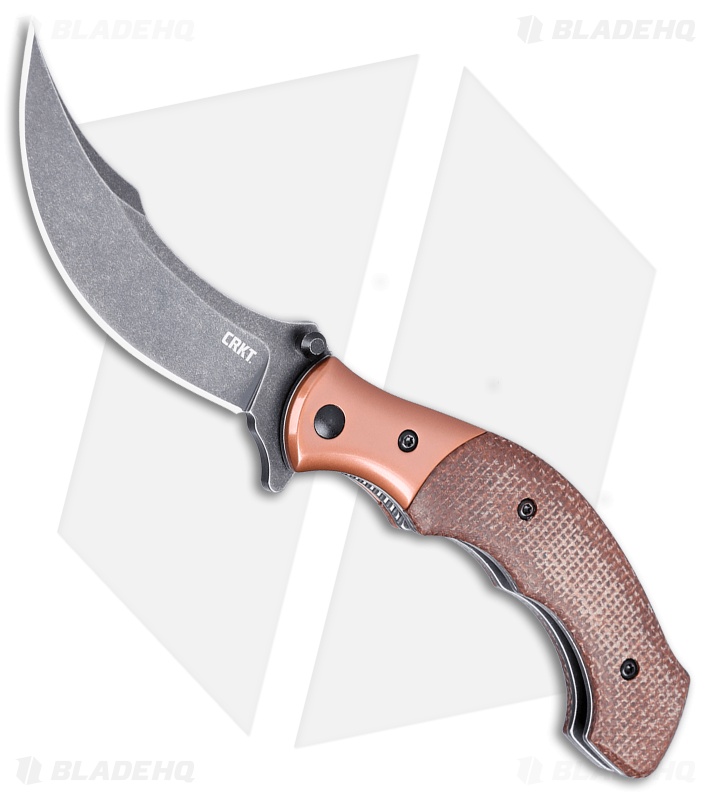 CRKT Alan Folts Ritual Assisted Opening Knife Brown Micarta