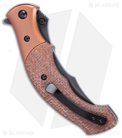 CRKT Ritual Compact Assisted Opening Knife Brown Micarta (3.3" Black SW)