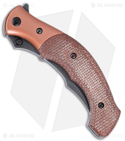 CRKT Ritual Compact Assisted Opening Knife Brown Micarta (3.3" Black SW)