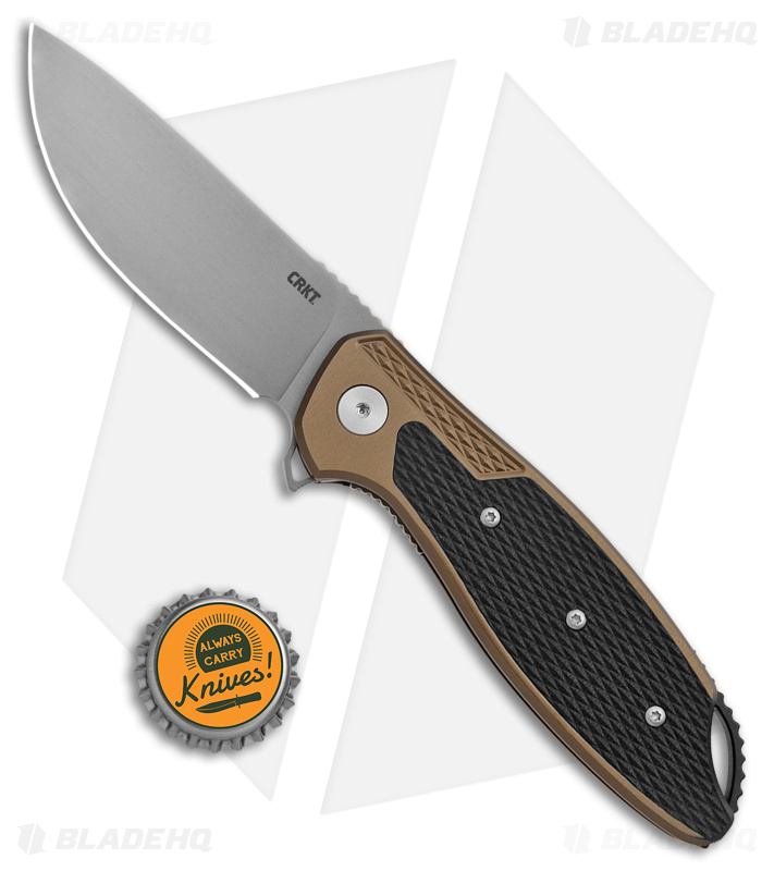 CRKT Ken Onion Jake Liner Lock Knife Bronze Aluminum (3.32