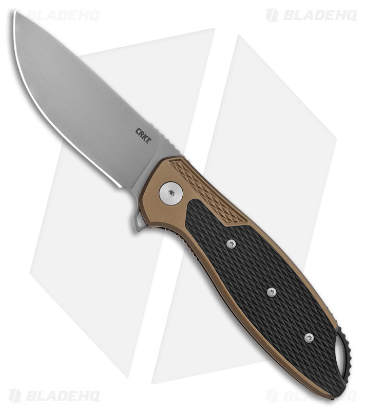 CRKT Ken Onion Jake Liner Lock Knife Bronze Aluminum (3.32