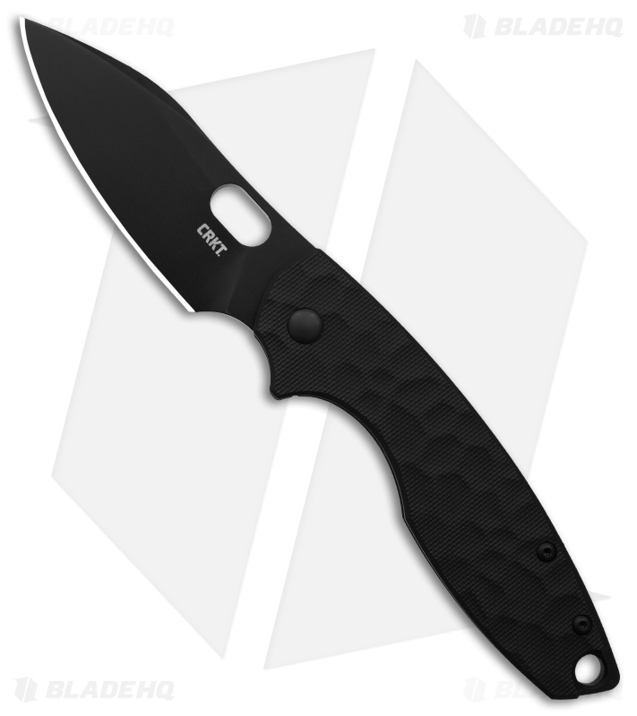 CRKT Pilar III Frame Lock Knife Hammered Texture Black G-10  (2.97" Black)