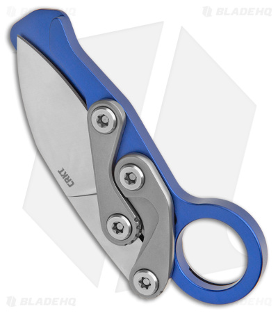 CRKT Provoke EDC Kinematic Morphing Karambit Blue Aluminum (2.56" SW)