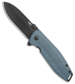 CRKT Burnley Squid XM Denim Micarta Manual Flipper Frame Lock (2.95" Black)*DISC