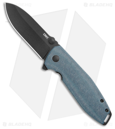 CRKT Burnley Squid XM Denim Micarta Manual Flipper Frame Lock (2.95" Black)