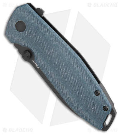 CRKT Burnley Squid XM Denim Micarta Manual Flipper Frame Lock (2.95" Black)