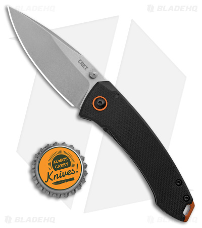 CRKT Burnley Tuna Compact Liner Lock Knife Black G-10 (2.73" Stonewash) 2522