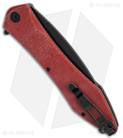 Daggerr Knives Bayun Liner Lock Knife Red Micarta ( 5" Black ) 