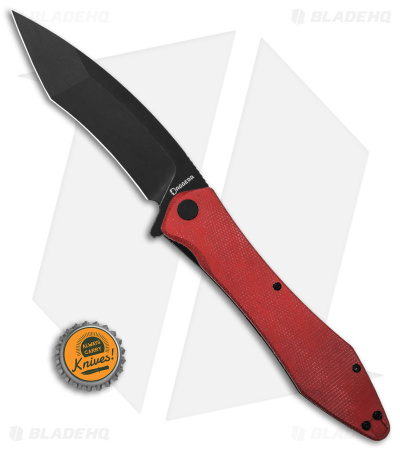 Daggerr Knives Bayun Liner Lock Knife Red Micarta ( 5" Black ) 