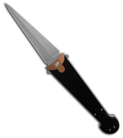 Daggerr Knives Cinquedea Liner Lock Knife Black/Gold Aluminum (5.6" Satin VG10)