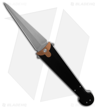 Daggerr Knives Cinquedea Liner Lock Knife Black/Gold Aluminum (5.6" Satin VG10)