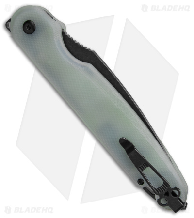 Daggerr Knives Parrot Liner Lock Knife Natural Jade G-10 (4.75" Black SW) 