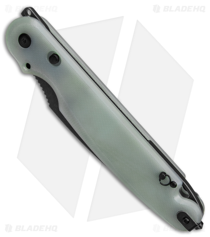 Daggerr Knives Parrot Liner Lock Knife Natural Jade G-10 (4.75" Black SW) 