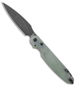 Daggerr Knives Parrot Liner Lock Knife Natural Jade G-10 (4.75" Black SW) 