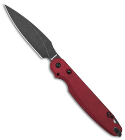 Daggerr Knives Parrot Liner Lock Knife Red Micarta (4.75" Black) *DISC*