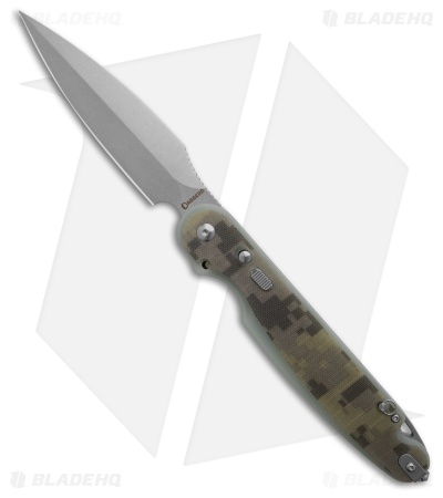 Daggerr Knives Nestor Button Liner Lock Knife Camo G-10 (4.75" Stonewash) 