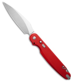 Daggerr Knives Parrot Button Liner Lock Knife Red G-10 (4.75" SW)