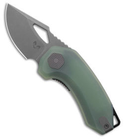 Damned Designs Djinn Liner Lock Knife Jade G-10 (2" SW) 14c28n