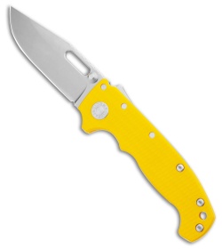 Demko Knives MG AD20S Clip Point Shark-Lock Knife Yellow #2 G-10 (3.75" SW)