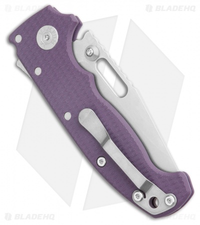 Demko Knives MG AD20S Clip Point Shark-Lock Knife Purple G-10 (3.75" Stonewash)