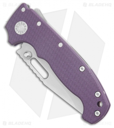 Demko Knives MG AD20S Clip Point Shark-Lock Knife Purple G-10 (3.75" Stonewash)