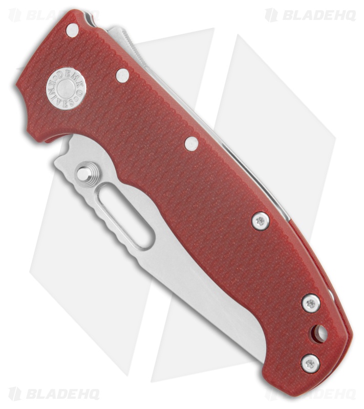Demko Knives MG AD20S Clip Point Shark-Lock Knife Red G-10 (3.6" Stonewash)