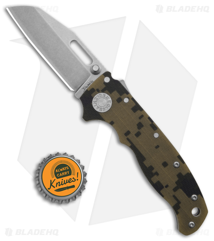 Demko AD20.5 Shark Foot Knife S35VN + Digi Camo G-10 (3" Stonewash)