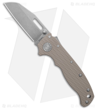 Demko AD20.5 Shark Foot Shark-Lock Knife Coyote Tan G-10 (3" Stonewash 3V)