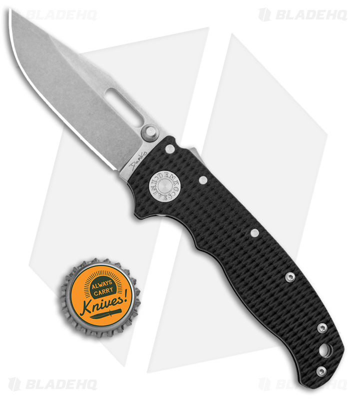 Demko AD20.5 Clip Point Knife 20CV + Black G-10 (3.2" Stonewash)
