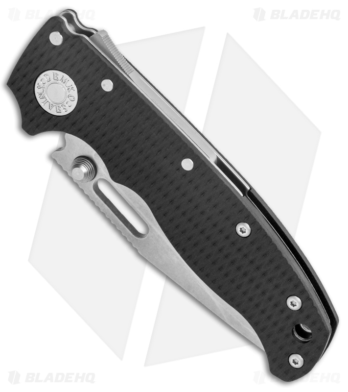 Demko AD20.5 Clip Point Knife 20CV + Black G-10 (3.2" Stonewash)