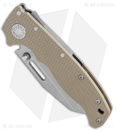 Demko AD20.5 Shark Foot Knife S35VN + Coyote Tan G-10 (3" Stonewash)