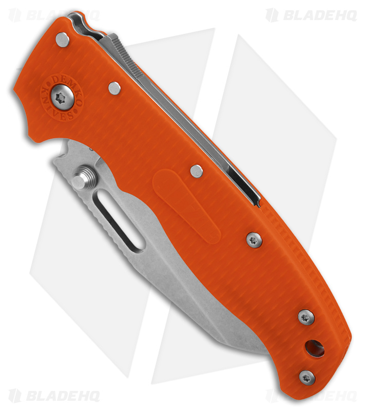 Demko AD20.5 Shark-Lock Knife Orange Grivory  (3.2" Stonewash)