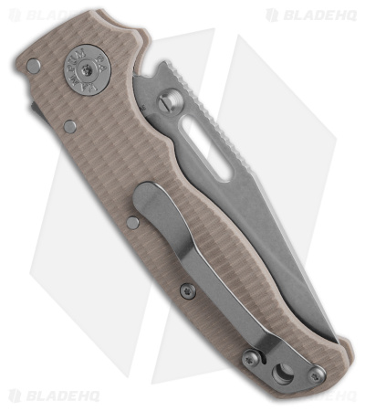 Demko AD20.5 Clip Point Shark-Lock Knife Coyote Tan G-10 (3" Stonewash 3V)