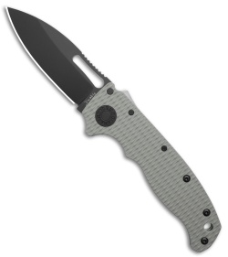Demko Knives AD20.5 Gray G-10 Knife Black - Blade HQ