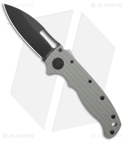 Demko Knives AD20.5 Gray G-10 Knife Black - Blade HQ