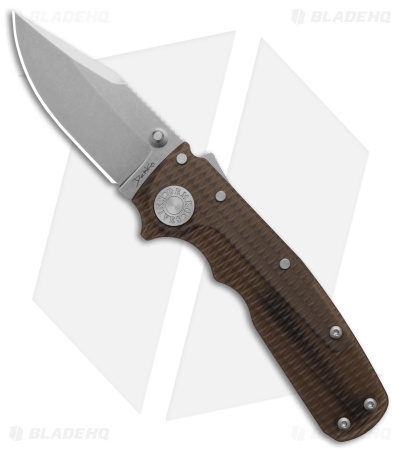 Demko Shark Cub Clip Point Knife Textured Smoke Ultem (2.75" Stonewash)