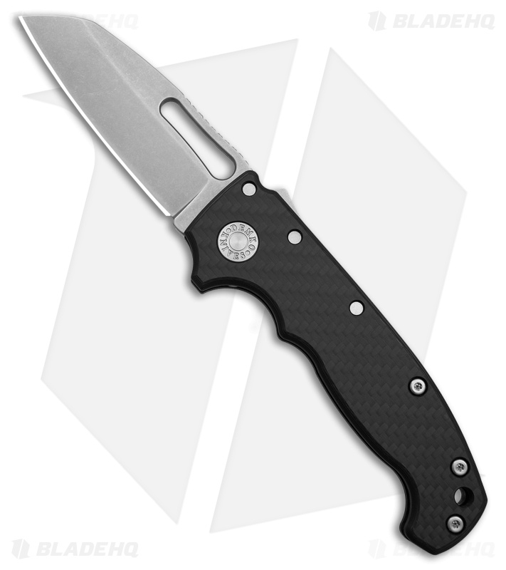 Demko Knives MG AD20S Slicer Shark Foot Knife - Black Carbon Fiber