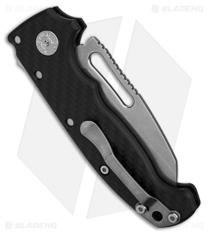 Demko Knives MG AD20S Slicer Shark Foot Knife - Black Carbon Fiber