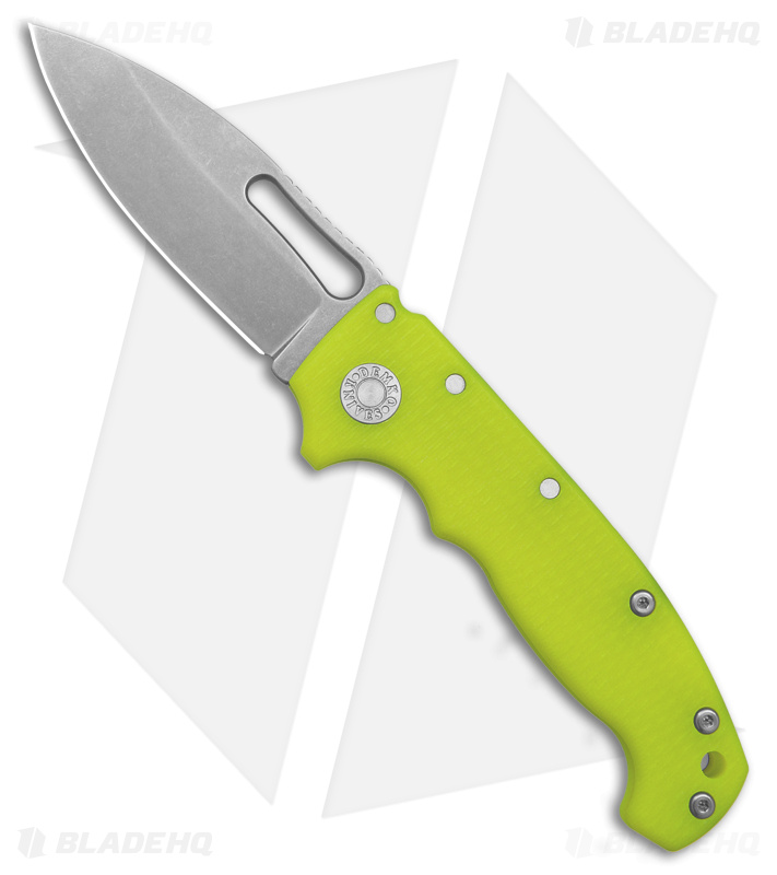 Demko Knives MG AD20S Slicer Shark-Lock Knife DayGlow Yellow G-10 (3.6" SW M4)
