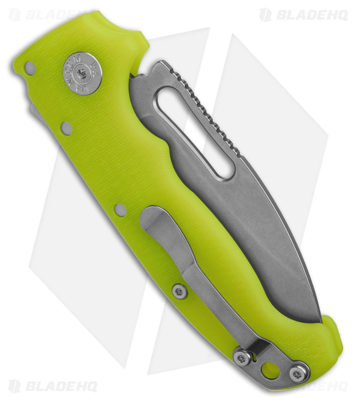 Demko Knives MG AD20S Slicer Shark-Lock Knife DayGlow Yellow G-10 (3.6" SW M4)