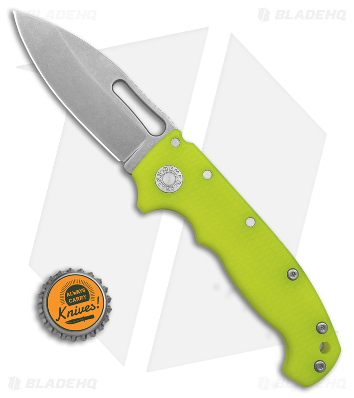 Demko Knives MG AD20S Slicer Shark-Lock Knife DayGlow Yellow G-10 (3.6" SW M4)