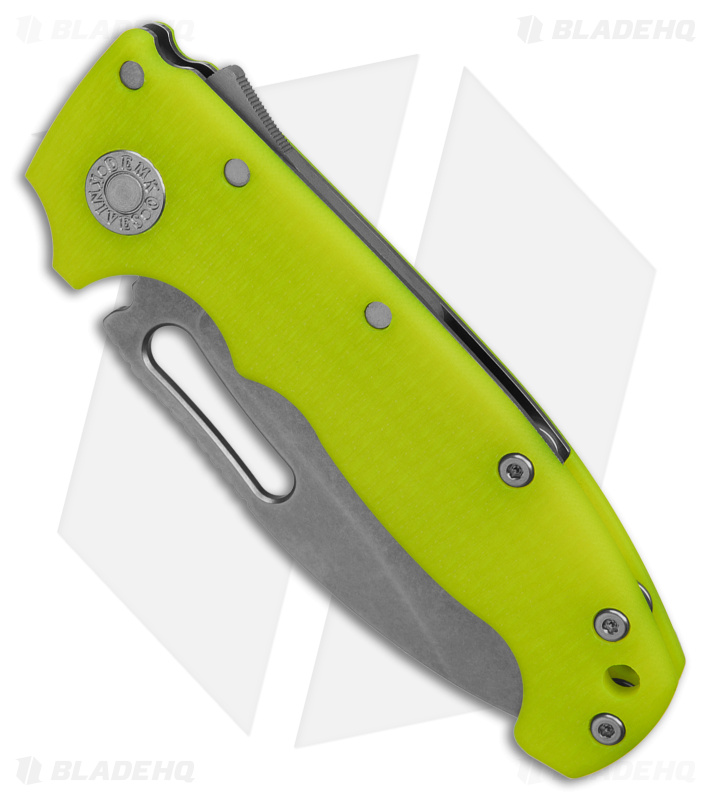 Demko Knives MG AD20S Slicer Shark-Lock Knife DayGlow Yellow G-10 (3.6" SW M4)