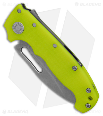Demko Knives MG AD20S Slicer Shark-Lock Knife DayGlow Yellow G-10 (3.6" SW M4)