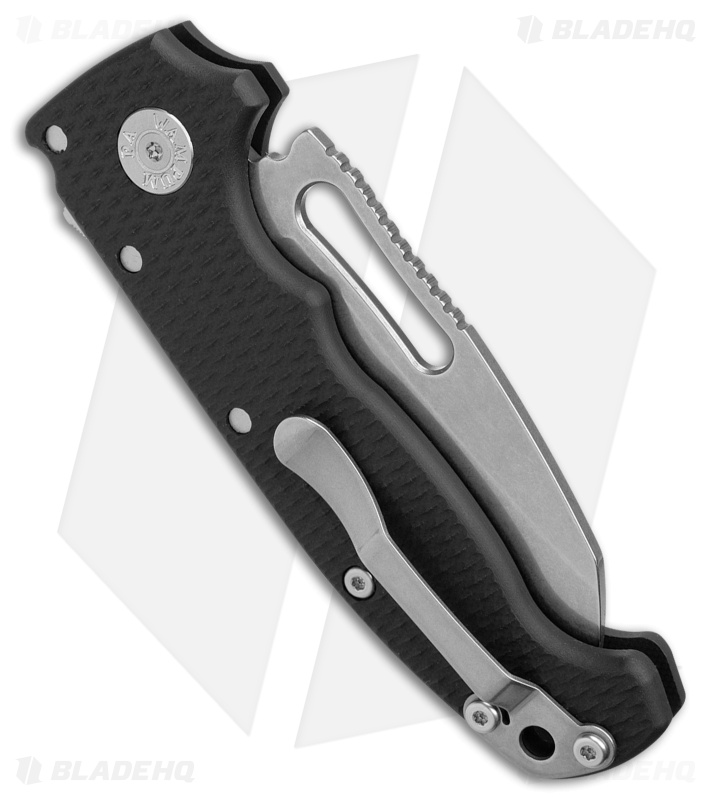 Demko Knives MG AD20S SSF Shark-Lock Knife Black G-10 (3.6" Stonewash M4)