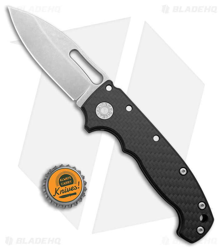 Demko Knives MG AD20S Slicer Shark-Lock Knife Carbon Fiber (3.6" Stonewash M4)