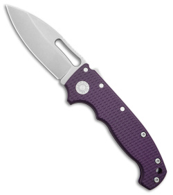 Demko Knives MG AD20S Slicer Shark-Lock Knife Purple G-10 (3.6" Stonewash M4)