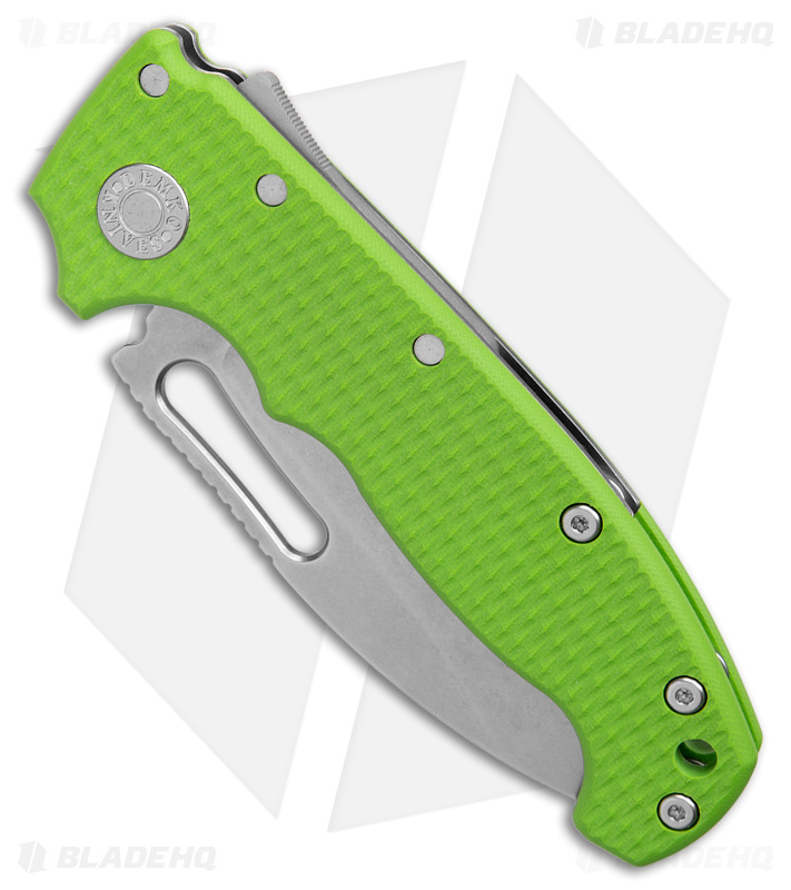 Demko Knives MG AD20S Slicer Shark-Lock Knife Neon Green G-10 (3.6" SW M4)